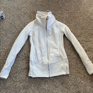 Lululemon Cream Zip up Sweatshirt Size 4